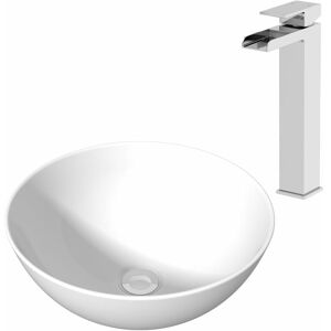 AFFINE Ceramic Bathroom Vanity Wash Basin Sink Countertop Single Lever Mixer Tap Bundle AFFINE Ceramic Bathroom Vanity Wash Basin Sink Countertop Single Lever Mixer Tap Bundle