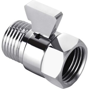 Linghhang - Chrome)Water Flow Control Valve, Brushed Nickel Hand Shower Shut Off Valve, Adjustable Water Pressure Shut Off Valve, G1/2 Brass Standard Linghhang - Chrome)Water Flow Control Valve, Brushed Nickel Hand Shower Shut Off Valve, Adjustable Water Pressure Shut Off Valve, G1/2 Brass Standard
