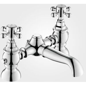 Nes Home - Churchill Traditional Cross Head Chrome Deck Mounted Bath Filler Tap Nes Home - Churchill Traditional Cross Head Chrome Deck Mounted Bath Filler Tap