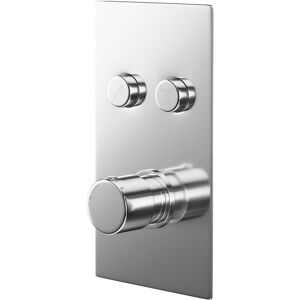 Wholesale Domestic - Circo Polished Chrome Concealed Push Button Twin Shower Valve - 2 Outlet Wholesale Domestic - Circo Polished Chrome Concealed Push Button Twin Shower Valve - 2 Outlet