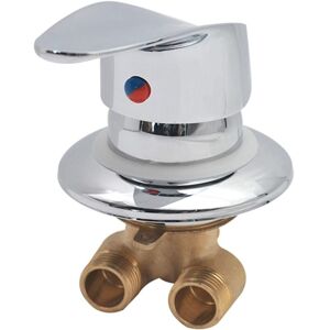 Tonchean - Cold and Hot Water Mixer One Way Outlet Thread/Intubation Brass Electroplating Shower Faucet Diverter for Shower Room Large Hole, Ceramic Tonchean - Cold and Hot Water Mixer One Way Outlet Thread/Intubation Brass Electroplating Shower Faucet Diverter for Shower Room Large Hole, Ceramic