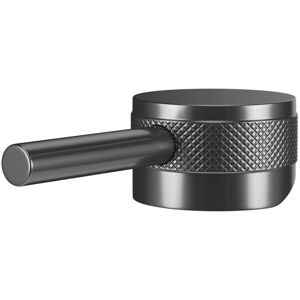 Gunmetal Grey Industrial Style High Rise Basin Mixer and Freestanding Mixer Half Knurled Tap Head - Colore Gunmetal Grey Industrial Style High Rise Basin Mixer and Freestanding Mixer Half Knurled Tap Head - Colore