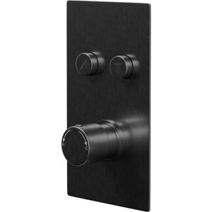 Colore - Round Gunmetal Grey Concealed Push Button Shower Valve - 2 Outlet Colore - Round Gunmetal Grey Concealed Push Button Shower Valve - 2 Outlet