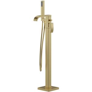 Colore - Square Brushed Brass Freestanding Bath Shower Mixer Tap Colore - Square Brushed Brass Freestanding Bath Shower Mixer Tap