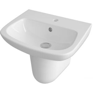 Balterley - 1 Tap Hole Ceramic Basin & Semi Pedestal - 500mm Balterley - 1 Tap Hole Ceramic Basin & Semi Pedestal - 500mm