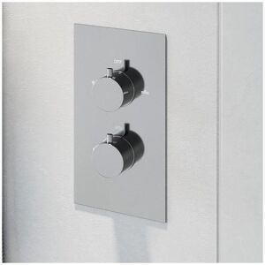 Architeckt - Concealed Shower Valve Thermostatic Twin Outlet Chrome Dual Control Architeckt - Concealed Shower Valve Thermostatic Twin Outlet Chrome Dual Control