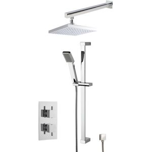 Concealed Square Twin Valve Shower Set - Chrome - Balterley Concealed Square Twin Valve Shower Set - Chrome - Balterley