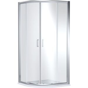 BALTERLEY Contemporary Bathroom Quadrant Shower Enclosure with Shower Tray - 1000 x 1000mm, Chrome/White BALTERLEY Contemporary Bathroom Quadrant Shower Enclosure with Shower Tray - 1000 x 1000mm, Chrome/White