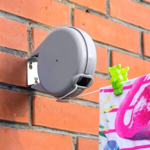 SERBIA Corde à Linge Rétractable de 12 m pour Vêtements, Étendoir à Linge très Robuste et Résistant, Mécanisme Rétractable Automatique, Installation Facile SERBIA Corde à Linge Rétractable de 12 m pour Vêtements, Étendoir à Linge très Robuste et Résistant, Mécanisme Rétractable Automatique, Installation Facile