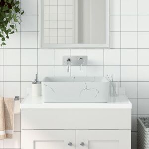 vidaXL Countertop Washbasin White Rectangular 46x35.5x13cm Ceramic vidaXL Countertop Washbasin White Rectangular 46x35.5x13cm Ceramic