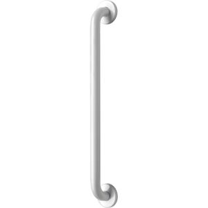 White Straight Grab Bar Hand Rail, Stainless Steel Shower Handle, 600mm - Croydex White Straight Grab Bar Hand Rail, Stainless Steel Shower Handle, 600mm - Croydex