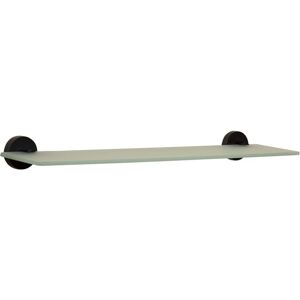 Croydex - Frosted Glass Shelf, Flexi-Fix Bathroom Floating Shelf, Matt Black Croydex - Frosted Glass Shelf, Flexi-Fix Bathroom Floating Shelf, Matt Black
