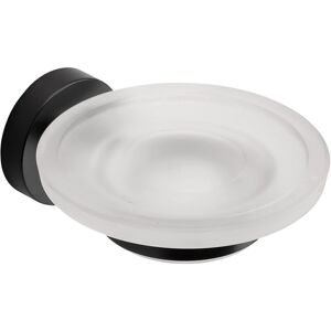 Croydex - Flexi Fix Matt Black Soap Dish Frosted Glass & Holder - Epsom Croydex - Flexi Fix Matt Black Soap Dish Frosted Glass & Holder - Epsom