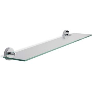 Croydex - Flexi-Fix Glass Shelf, Chrome, Bathroom Storage 62cm Length - Epsom Croydex - Flexi-Fix Glass Shelf, Chrome, Bathroom Storage 62cm Length - Epsom