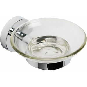 Croydex - Flexi-Fix Clear Soap Dish & Chrome Holder for Sink - Epsom Croydex - Flexi-Fix Clear Soap Dish & Chrome Holder for Sink - Epsom