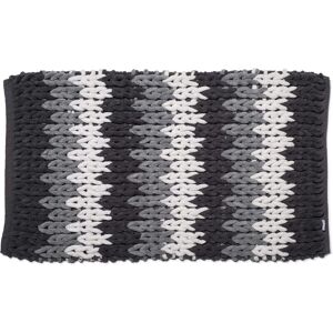 Croydex - Soft Cushioned Bathroom Bath Mat, Grey & White Stripe, Machine Washable Croydex - Soft Cushioned Bathroom Bath Mat, Grey & White Stripe, Machine Washable