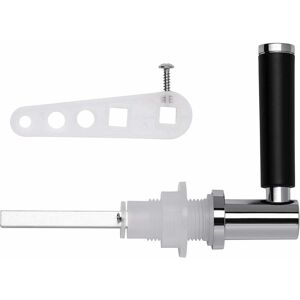 Croydex Modern Toilet Flush Handle, Cistern Lever, Black and Chrome Croydex Modern Toilet Flush Handle, Cistern Lever, Black and Chrome