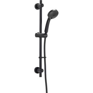 Croydex - Presion Black Shower Riser Rail Kit - Black Shower Head with 5 Spray Patterns, 68cm Riser Rail, 1.75m Reinforced Stainless Steel Hose and Croydex - Presion Black Shower Riser Rail Kit - Black Shower Head with 5 Spray Patterns, 68cm Riser Rail, 1.75m Reinforced Stainless Steel Hose and