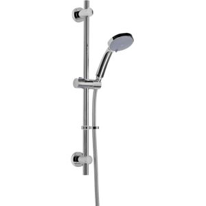 Croydex Presion Chrome Shower Riser Rail Kit - Shower Head with 5 Spray Patterns, 68cm Riser Rail, 1.75 Reinforced Stainless Steel Hose and Croydex Presion Chrome Shower Riser Rail Kit - Shower Head with 5 Spray Patterns, 68cm Riser Rail, 1.75 Reinforced Stainless Steel Hose and
