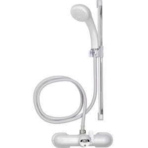 Croydex - Bath Tap Shower Attachment Mixer Set, 1.5m Hose Length - White or Chrome Croydex - Bath Tap Shower Attachment Mixer Set, 1.5m Hose Length - White or Chrome