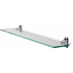 Croydex - Sutton Wall Mounted Glass Shelf, Bathroom Storage, Chrome, 50cm Croydex - Sutton Wall Mounted Glass Shelf, Bathroom Storage, Chrome, 50cm