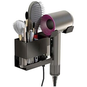 Csparkv - 12.7x10x6.3cm Metal Hair Dryer Holder Wall Mounted Hair Dryer Bracket for Dyson Supersonic Hair Dryer Universal Black Csparkv - 12.7x10x6.3cm Metal Hair Dryer Holder Wall Mounted Hair Dryer Bracket for Dyson Supersonic Hair Dryer Universal Black