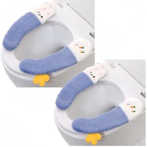 2 Pairs Toilet Seat Covers, Thick Sticky Toilet Cover Cushion, Cute Plush Washable Winter Toilet Seat, Soft Toilet Seat Cushion (blue) - Csparkv 2 Pairs Toilet Seat Covers, Thick Sticky Toilet Cover Cushion, Cute Plush Washable Winter Toilet Seat, Soft Toilet Seat Cushion (blue) - Csparkv