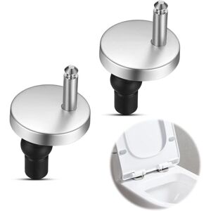 CSPARKV 2 Pcs Toilet Seat Hinges, Universal Toilet Seat Fixing, with Spare Rubber Screws, Used to Install and Fix the Toilet Seat, Suitable for Most Toilets CSPARKV 2 Pcs Toilet Seat Hinges, Universal Toilet Seat Fixing, with Spare Rubber Screws, Used to Install and Fix the Toilet Seat, Suitable for Most Toilets