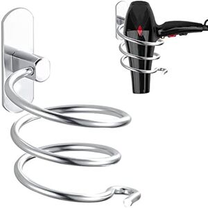 CSPARKV 9.3x12.5x11.5cm Spiral Hair Dryer Holder, Aluminum Wall Mounted Hair Dryer and Straightener Holder No Drilling, Cable Holder for Kitchen Bathroom CSPARKV 9.3x12.5x11.5cm Spiral Hair Dryer Holder, Aluminum Wall Mounted Hair Dryer and Straightener Holder No Drilling, Cable Holder for Kitchen Bathroom