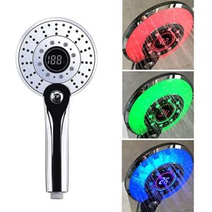 Csparkv - led Shower Head, 3 Colors led Shower Head Temperature Control Handheld Shower with Digital Temperature Display Water Saving Shower 3 Modes Csparkv - led Shower Head, 3 Colors led Shower Head Temperature Control Handheld Shower with Digital Temperature Display Water Saving Shower 3 Modes