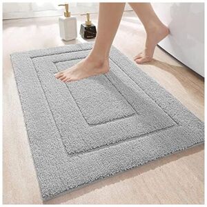 Non-Slip Bath Mat, Soft Microfiber Bathroom Mat, Water Absorbent Machine Washable, Extra Thick Shower Mat for Bathroom, 40 x 60 cm - Csparkv Non-Slip Bath Mat, Soft Microfiber Bathroom Mat, Water Absorbent Machine Washable, Extra Thick Shower Mat for Bathroom, 40 x 60 cm - Csparkv