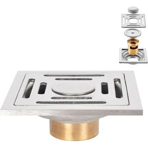 Csparkv - Square Floor Drain, Stainless Steel Anti-Odor Floor Drain with Double-Layer Filtration and Removable Cover - Ideal for Bathroom, Shower, Csparkv - Square Floor Drain, Stainless Steel Anti-Odor Floor Drain with Double-Layer Filtration and Removable Cover - Ideal for Bathroom, Shower,