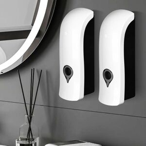 CSPARKV Wall Mounted Soap Dispenser 2 Pieces, 300ML Wall Mounted Soap Dispenser, Wall Mounted Soap Dispenser without Drilling or Screw Installation, CSPARKV Wall Mounted Soap Dispenser 2 Pieces, 300ML Wall Mounted Soap Dispenser, Wall Mounted Soap Dispenser without Drilling or Screw Installation,