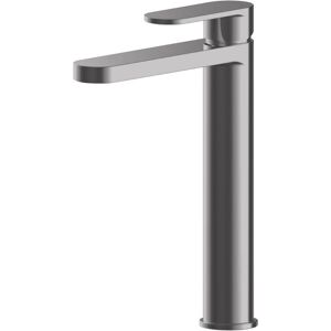 Balterley - Current Round High Rise Mono Basin Mixer Tap - Brushed Pewter Balterley - Current Round High Rise Mono Basin Mixer Tap - Brushed Pewter