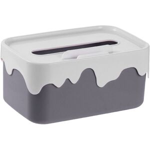 GROOFOO Desktop Tissue Box Cute Multifunctional Paper Towel Storage Box for Home Living Room Coffee Table Grey GROOFOO Desktop Tissue Box Cute Multifunctional Paper Towel Storage Box for Home Living Room Coffee Table Grey