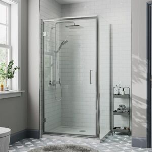 Diamond - 1000 x 760mm Framed Hinged Shower Enclosure Door Side Panel Walk-In 8mm Glass Diamond - 1000 x 760mm Framed Hinged Shower Enclosure Door Side Panel Walk-In 8mm Glass