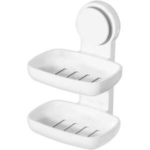 Cyslmuk - Double Layer Suction Cup Soap Dish No Drilling & Reusable Load 5KG 1 Second Installation Soap Holder for Tiles Shower Wall Bathroom Kitchen Cyslmuk - Double Layer Suction Cup Soap Dish No Drilling & Reusable Load 5KG 1 Second Installation Soap Holder for Tiles Shower Wall Bathroom Kitchen