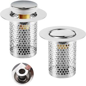 BEIJIYI Drain Strainer Parts, Stainless Steel Kitchen Sink Strainer, 33×50mm Shower Grate, Brass Core Pop-Up Sink Drain, for Kitchen, Bathroom, Bathtub BEIJIYI Drain Strainer Parts, Stainless Steel Kitchen Sink Strainer, 33×50mm Shower Grate, Brass Core Pop-Up Sink Drain, for Kitchen, Bathroom, Bathtub