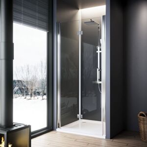 800mm Folding Shower Screen Cubicle 6mm Tempered Glass Bi Fold Wetroom Shower Enclosure with Shower Base Tray 1500x800mm and Waste Trap - Elegant 800mm Folding Shower Screen Cubicle 6mm Tempered Glass Bi Fold Wetroom Shower Enclosure with Shower Base Tray 1500x800mm and Waste Trap - Elegant