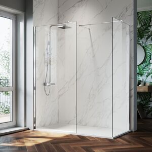 1000mm Shower Door 700mm Shower Screen Walk in Flipper Panel Shower Cabin 1700x800mm Shower Base Tray and Free Waste Trap - Elegant 1000mm Shower Door 700mm Shower Screen Walk in Flipper Panel Shower Cabin 1700x800mm Shower Base Tray and Free Waste Trap - Elegant