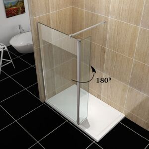 1200mm Walk in Wetroom Shower Enclosure 8mm Easy Clean Glass Screen Panel with 300mm Return Panel - Elegant 1200mm Walk in Wetroom Shower Enclosure 8mm Easy Clean Glass Screen Panel with 300mm Return Panel - Elegant