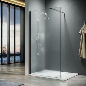 ELEGANT 800x1900mm Bathroom Walkin Shower Door Wet Room Enclosure Cubicles 8mm Full Frosted Easy Clean Safety Glass Bath Shower Screens Panel with Black ELEGANT 800x1900mm Bathroom Walkin Shower Door Wet Room Enclosure Cubicles 8mm Full Frosted Easy Clean Safety Glass Bath Shower Screens Panel with Black