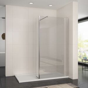 900mm Walk in Shower Screen Panel 8mm Easy Clean Glass Wetroom Shower Enclosure 300mm Flipper Panel + 1600x700mm Shower Tray + Waste - Elegant 900mm Walk in Shower Screen Panel 8mm Easy Clean Glass Wetroom Shower Enclosure 300mm Flipper Panel + 1600x700mm Shower Tray + Waste - Elegant