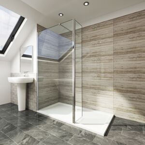 Elegant 900mm Walk in Shower Screen Tougheded Safety Wet Room with 300mm Flipper Panel Elegant 900mm Walk in Shower Screen Tougheded Safety Wet Room with 300mm Flipper Panel