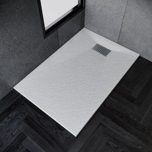 ELEGANT Anti-Slip Shower Tray for Enclosure Wet Room Slimline White Rectangular Stone Tray 1200 x 700 x 30 mm + Free Waste Trap + Stainless Steel Strip Drain ELEGANT Anti-Slip Shower Tray for Enclosure Wet Room Slimline White Rectangular Stone Tray 1200 x 700 x 30 mm + Free Waste Trap + Stainless Steel Strip Drain