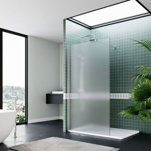 Bathroom Walkin Shower Door Wet Room Enclosure Screen 8mm Easy Clean Safety Glass Bath Panel Full Frosted,800mm,Chrome Support Bar - Elegant Bathroom Walkin Shower Door Wet Room Enclosure Screen 8mm Easy Clean Safety Glass Bath Panel Full Frosted,800mm,Chrome Support Bar - Elegant