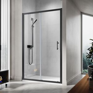 ELEGANT 1200x900mm, 6mm Tempered Glass, Black Aluminium Frame, Sliding Shower Door Modern Bathroom SMC Tray + Waste Trap ELEGANT 1200x900mm, 6mm Tempered Glass, Black Aluminium Frame, Sliding Shower Door Modern Bathroom SMC Tray + Waste Trap