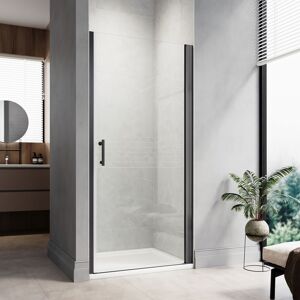 Frameless Pivot Shower Door Enclosure 5mm Safety Glass Reversible Shower Cubicle Door Black 1000mm - Elegant Frameless Pivot Shower Door Enclosure 5mm Safety Glass Reversible Shower Cubicle Door Black 1000mm - Elegant
