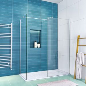 ELEGANT Walk in Shower Door 8mm Tempered Glass Shower Cabin with Side Panel Screen 760mm & 700mm + Shower Base Tray 1400x900mm + Free Waste Trap Cover ELEGANT Walk in Shower Door 8mm Tempered Glass Shower Cabin with Side Panel Screen 760mm & 700mm + Shower Base Tray 1400x900mm + Free Waste Trap Cover