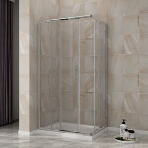 Reversible Corner Entry Shower Enclosure 1000 x 760 mm Sliding Door Cubicle - Elegant Reversible Corner Entry Shower Enclosure 1000 x 760 mm Sliding Door Cubicle - Elegant